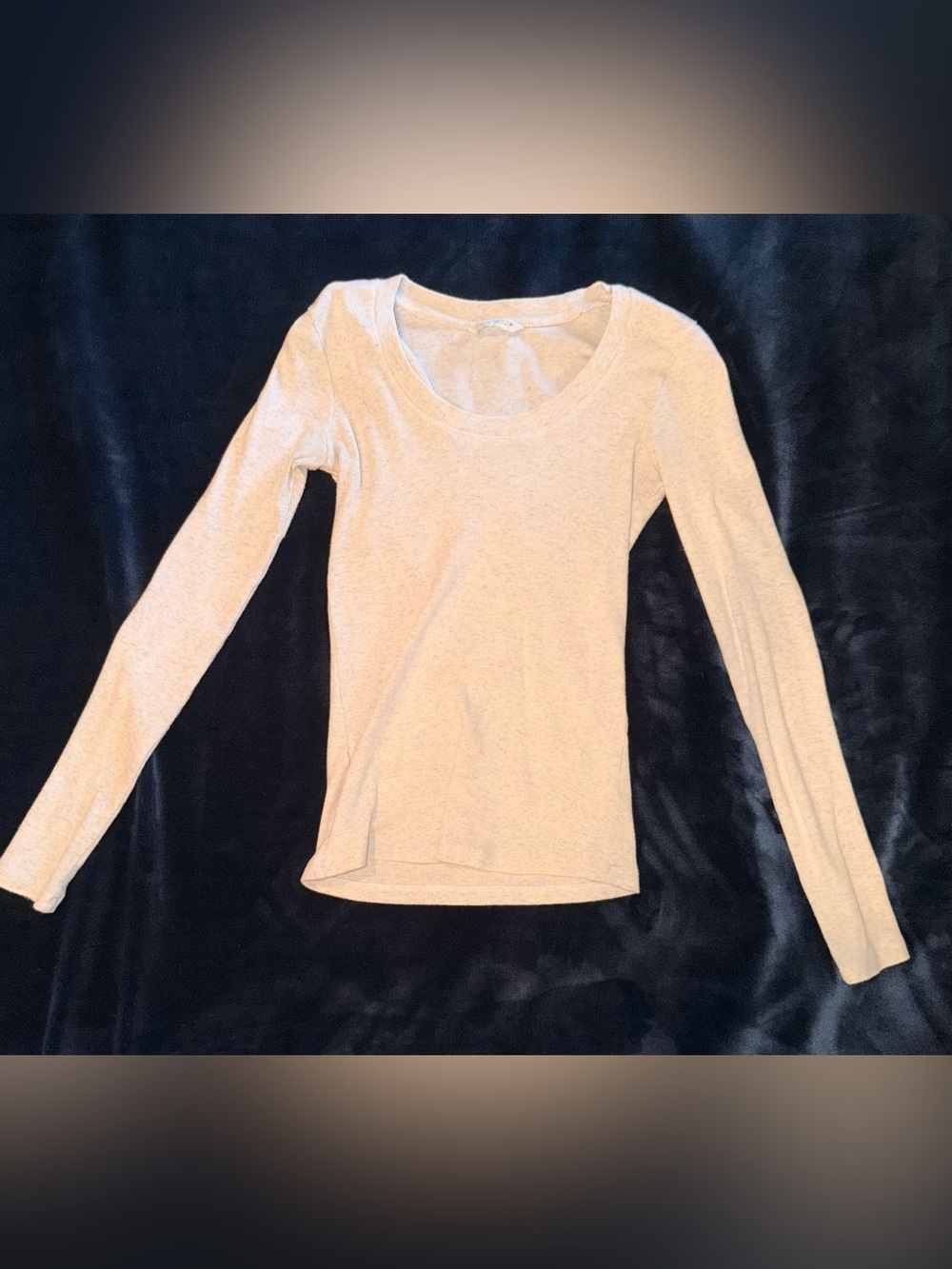 Zara Women's Long-Sleeve Scoop Neck Top - Cream